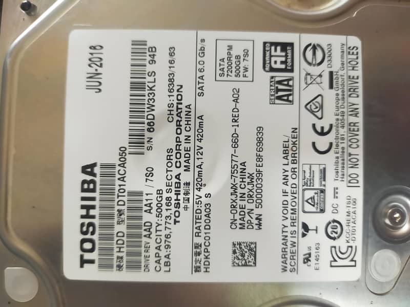 HARD DISK 500GB 4