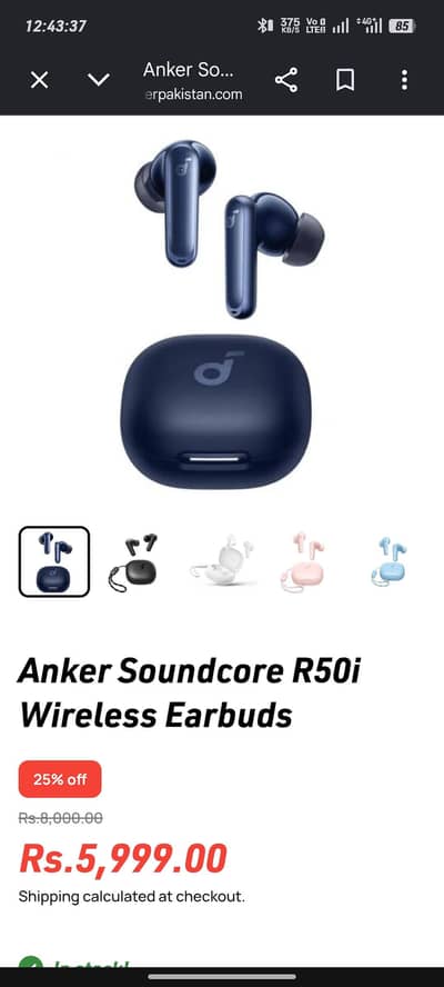 selling buds anker r50i in good condition