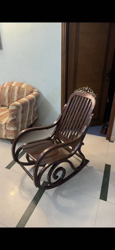 Mahogany Wood Rocking Chair