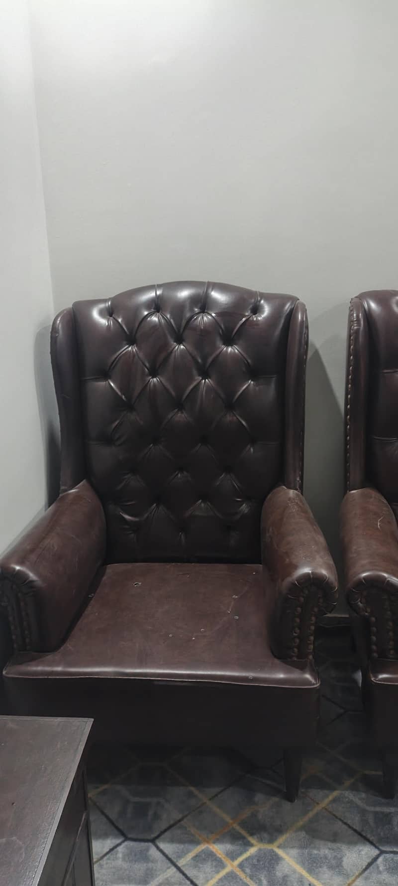 single back long sofa set 4