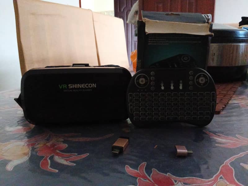 VR Headset + 2 OTG + Mini Keyboard Controller 0