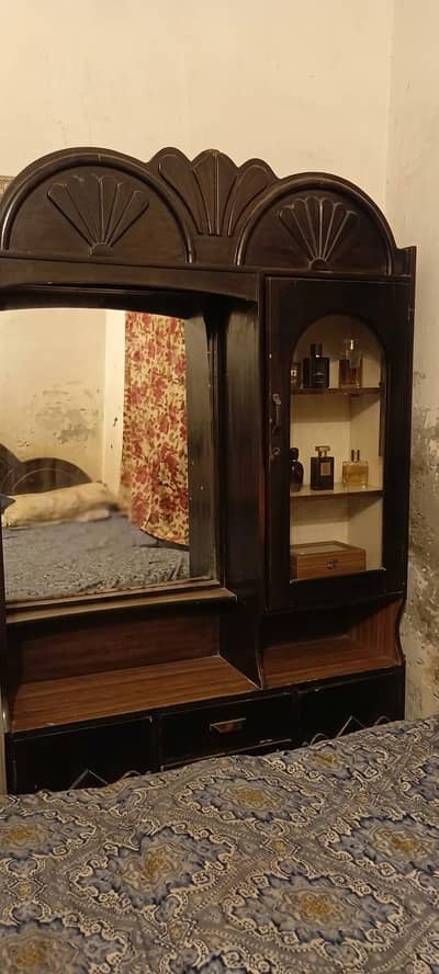 Wooden Bed, fans, Air Cooler & Showcase Furniture Set for Sale