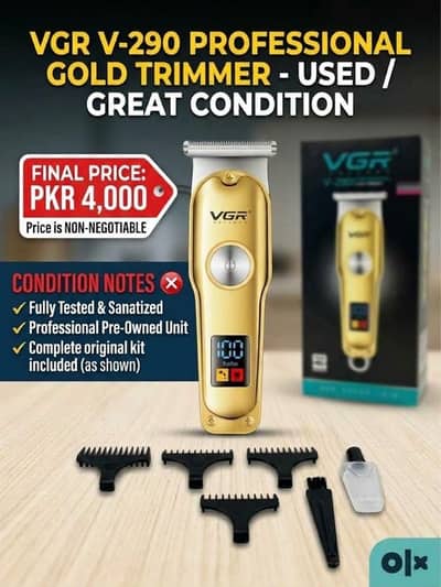 VGR Professional Hair & Beard Trimmer – Excellent Condition