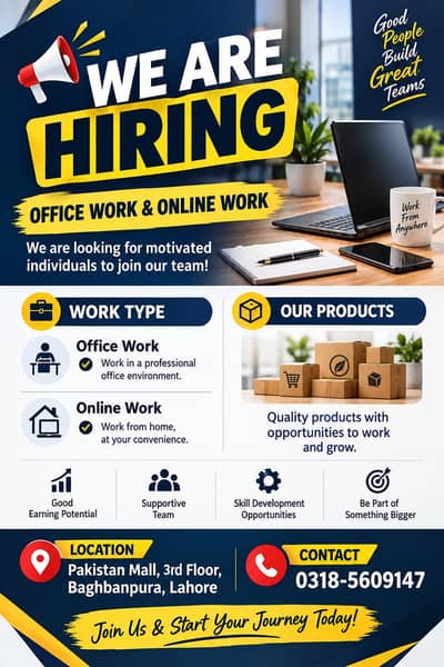 ONLINE WORK AND OFFICE WORK AVAILABLE MALE/FEMALE BOTH CAN APPLY