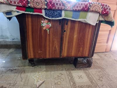 iron stand with cupboard