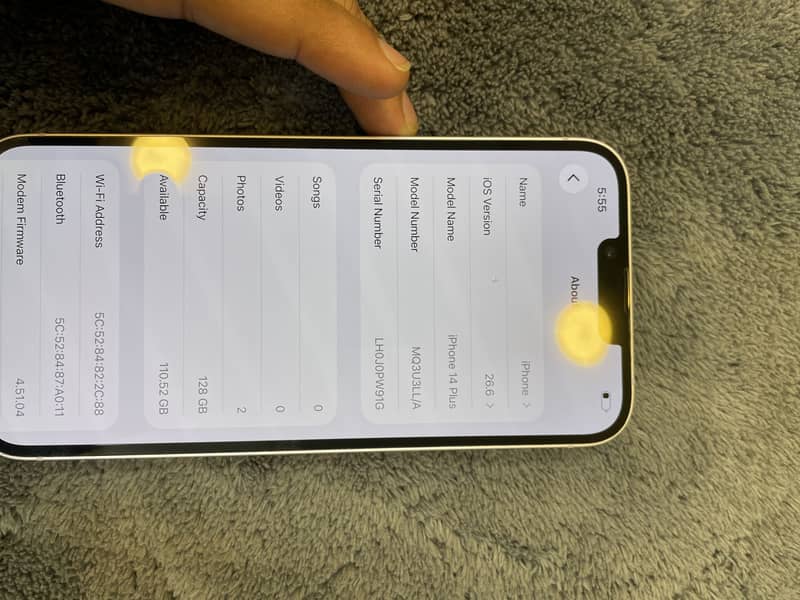 Apple iPhone 14 Plus minor dot 0