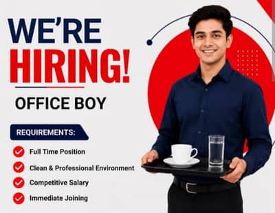Office boy required in Bahria Town