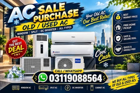 Inverter AC Sale & Purchase | window Ac | Split Ac | Dc inverter
