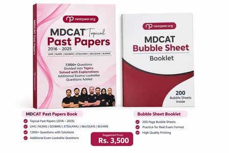 Mdcat past papers with bubble sheet book