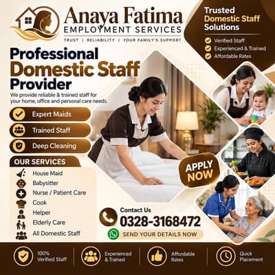 Babysitter House Maid Cook, Chef, Helper, Driver Nany, Maid Avaliable