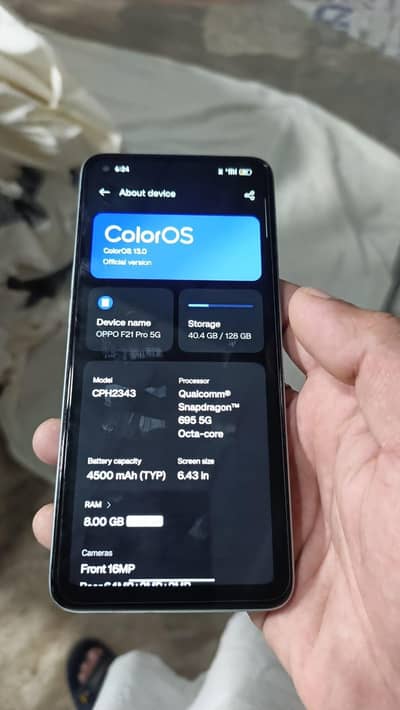 OPPO F21 Pro 8+8 128 good condition