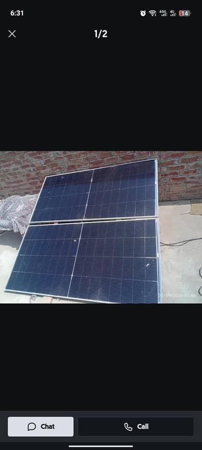 solar panel just two hn 585 watt k bilkul 10/9 condition