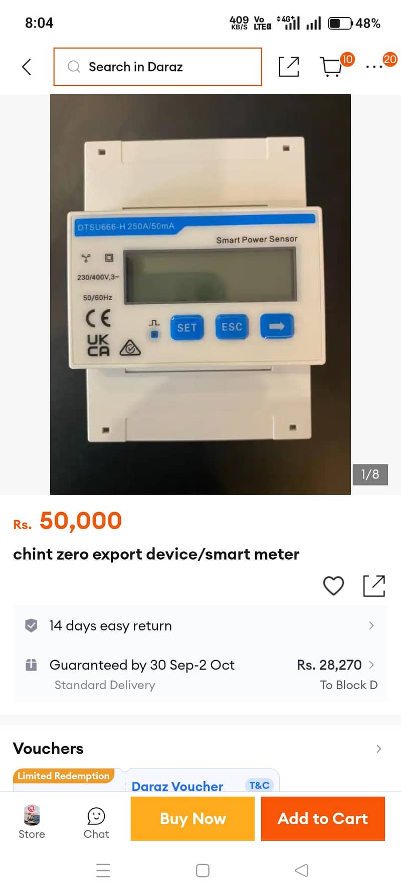 zero export device chint meter dtsu666-H 1