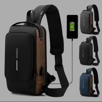 Premium Fashion Crossbody Sling Bag with USB Charging Port