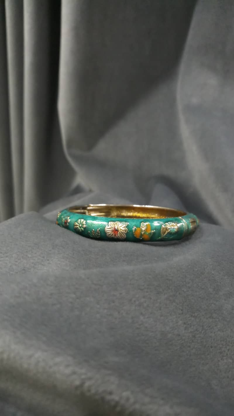 Cloisonné enameled bangles. 3
