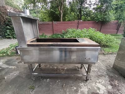 SS BBQ Table /Stand Charcoal Grill for Tikka, Kabab & Malai boti, etc