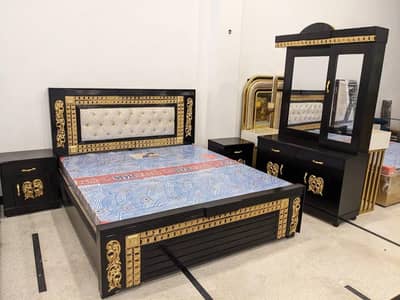Poshish bed/king size bed/dressing table/bed set/wooden bed/furniture