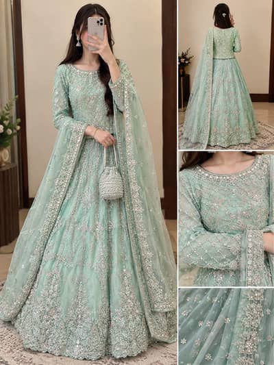 Beautiful Mint Green Party Wear / Formal Dress