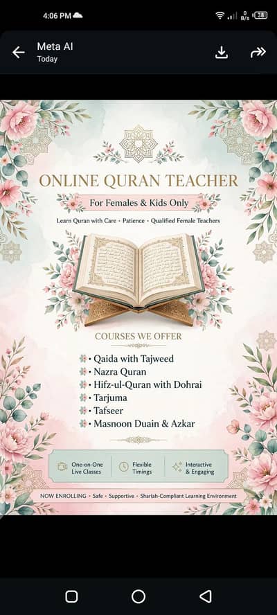 online Quran teacher for females and kids