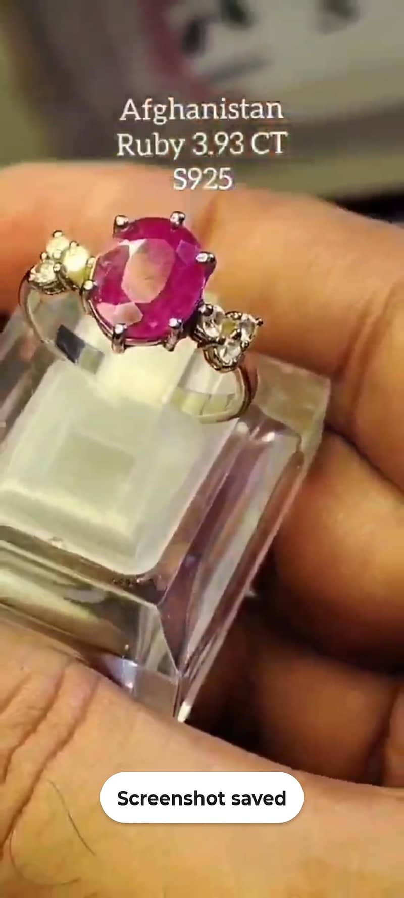 Afghanistan Burma Ruby stone Chandi Ring 6