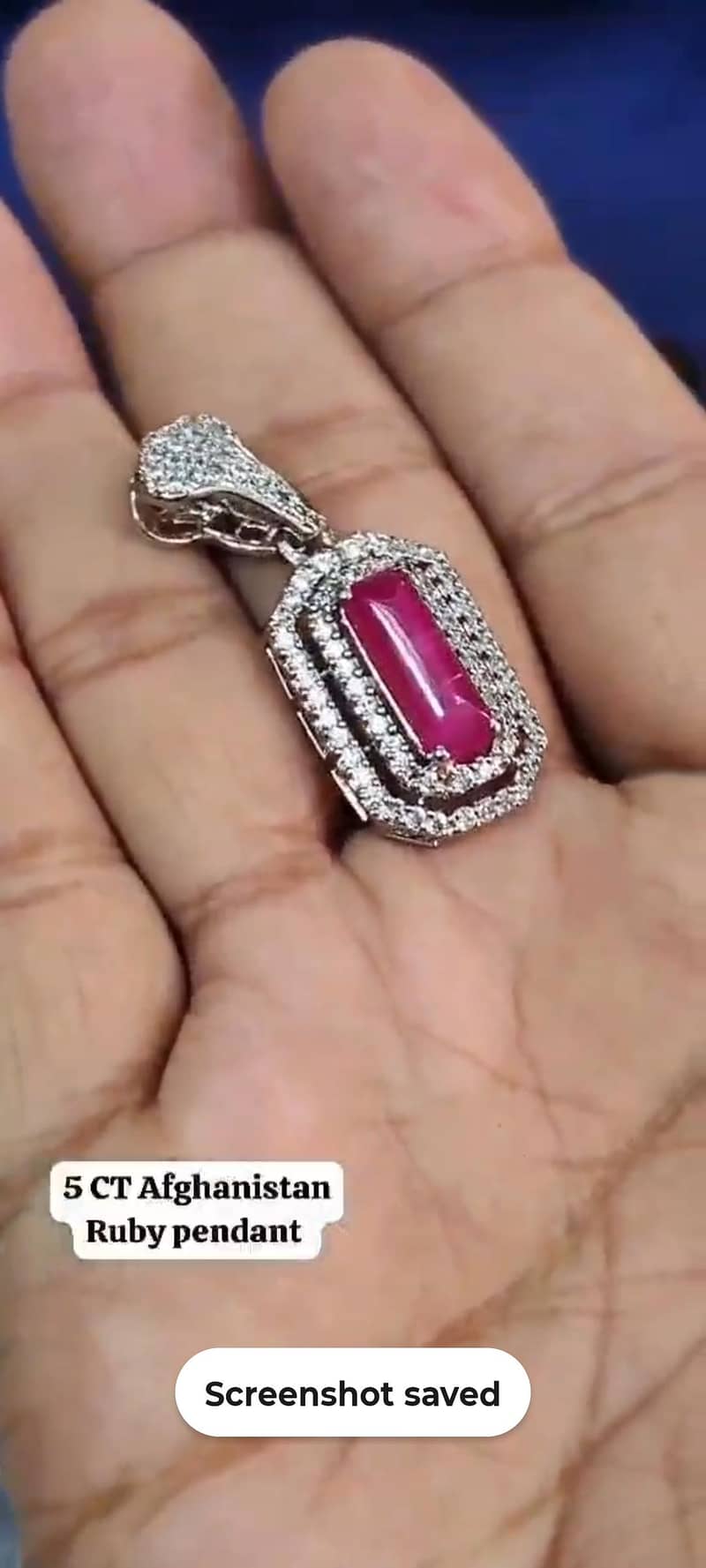 Afghanistan Burma Ruby stone Chandi Ring 7