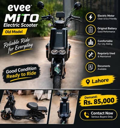 Evee Mito Electric Scooter – Old Model | Good Condition.