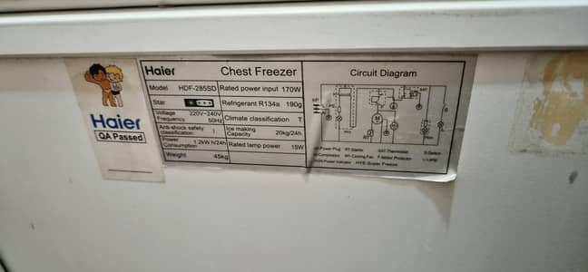 Haier Chest Freezer HDF-285SD for Sale