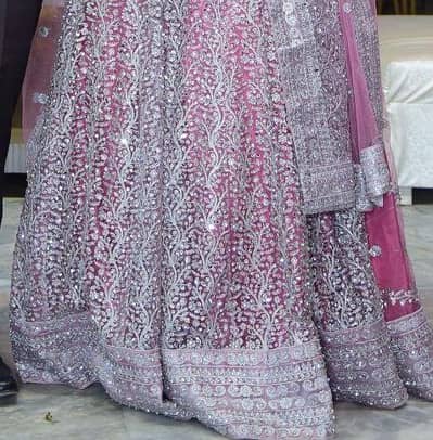 Pink & Silver Bridal Walima Maxi