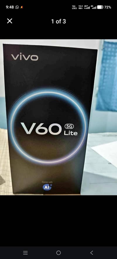 Vivo V60 lite 5g new condition 10 by 10