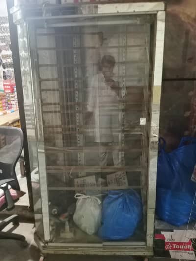 glass and chipboard combined shoe display rack