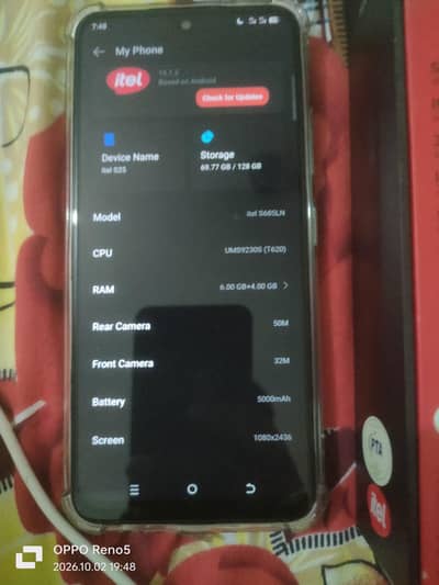 Itel S25 complete box