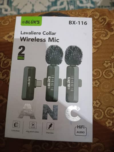 bluks lavaliere 2 mic with receiver