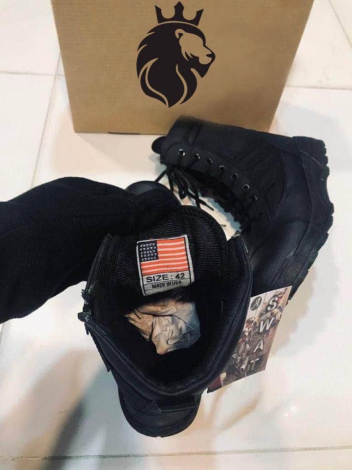 Men's Black Rubber Army Boots 2