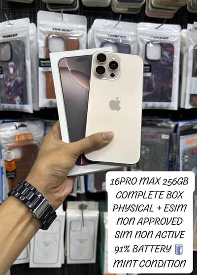 iPhone 16 Pro Max 256GB Non-Active | Brand New Box Pack | 4 Months SIM