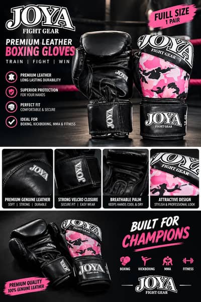 PREMIUM LEATHER BOXING GLOVES !