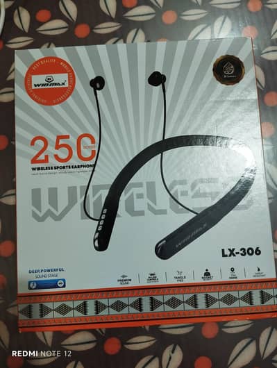Winmax LX-306 Wireless Neckband - 250 Hours - Brand New - Lahore only