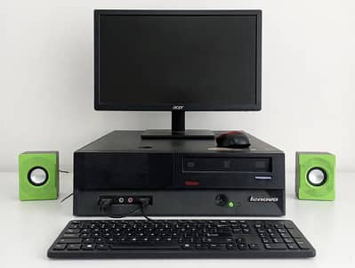 Lenovo ThinkCenter Desktop Full Setup-Acer LCD with working condition