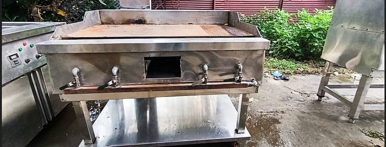 HOT PLATE with Steel table/ Commerclal griddle for burger etc