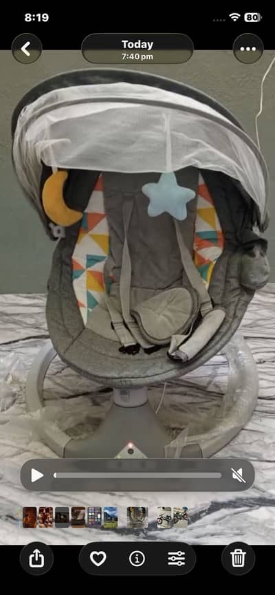 Tinnies Baby Electric Swing Chair he New he 15 din use kia he bus