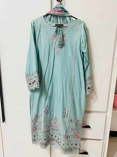 3 piece embroidered dress