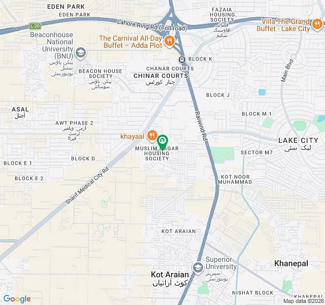 11 MARLA LDA APPROVED PLOT NEAR ADA PLOT 1