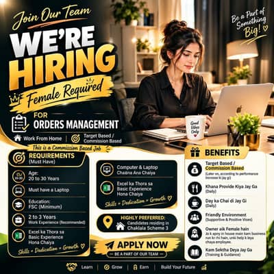 Order Making Persons Required For Well Reputed Company