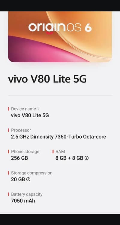 Vivo V80 Lite 5G