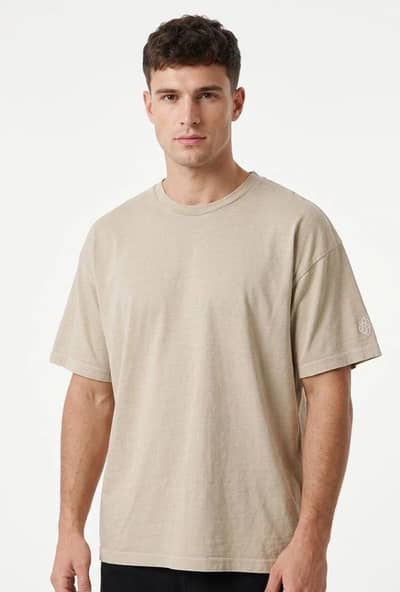 Men's Oversized T-Shirt, Sun Back Print, Baggy Fit, New With Tag