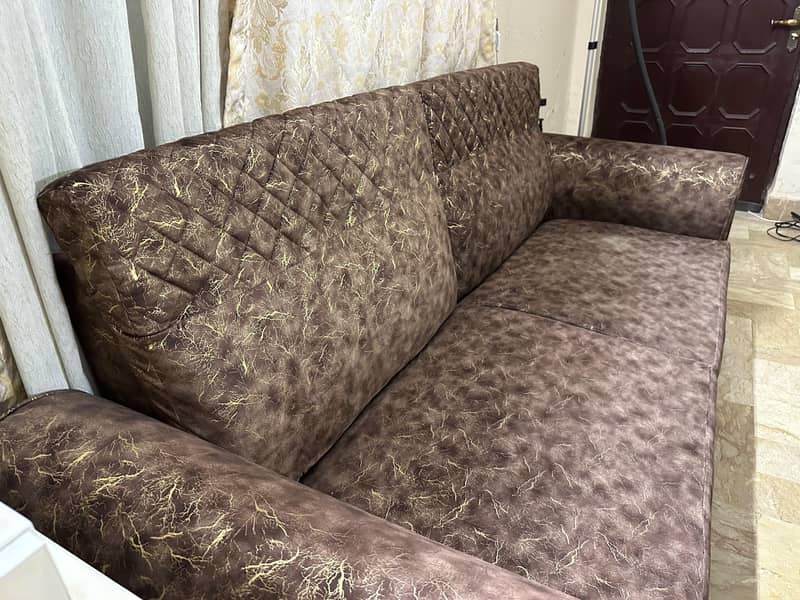 3 Seater sofa Set with table & 3 stools 0