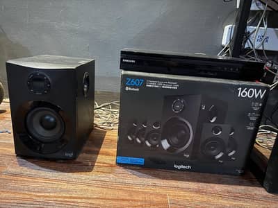 Logitech Z607 5.1 Surround Sound System + Samsung Receiver