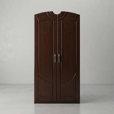 Urgent Sale: Elegant Dark Wood Double-Door Wardrobe / Cupboard