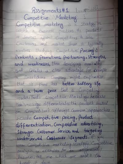 assignment write