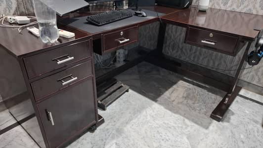 Custom L-Shaped Computer Desk