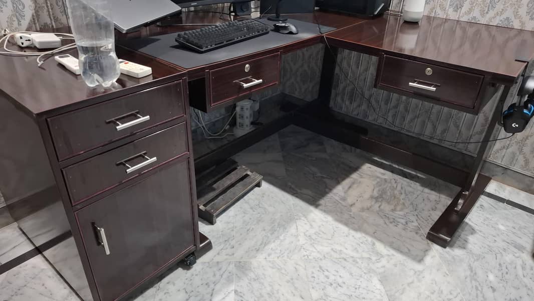 Custom L-Shaped Computer Desk 0